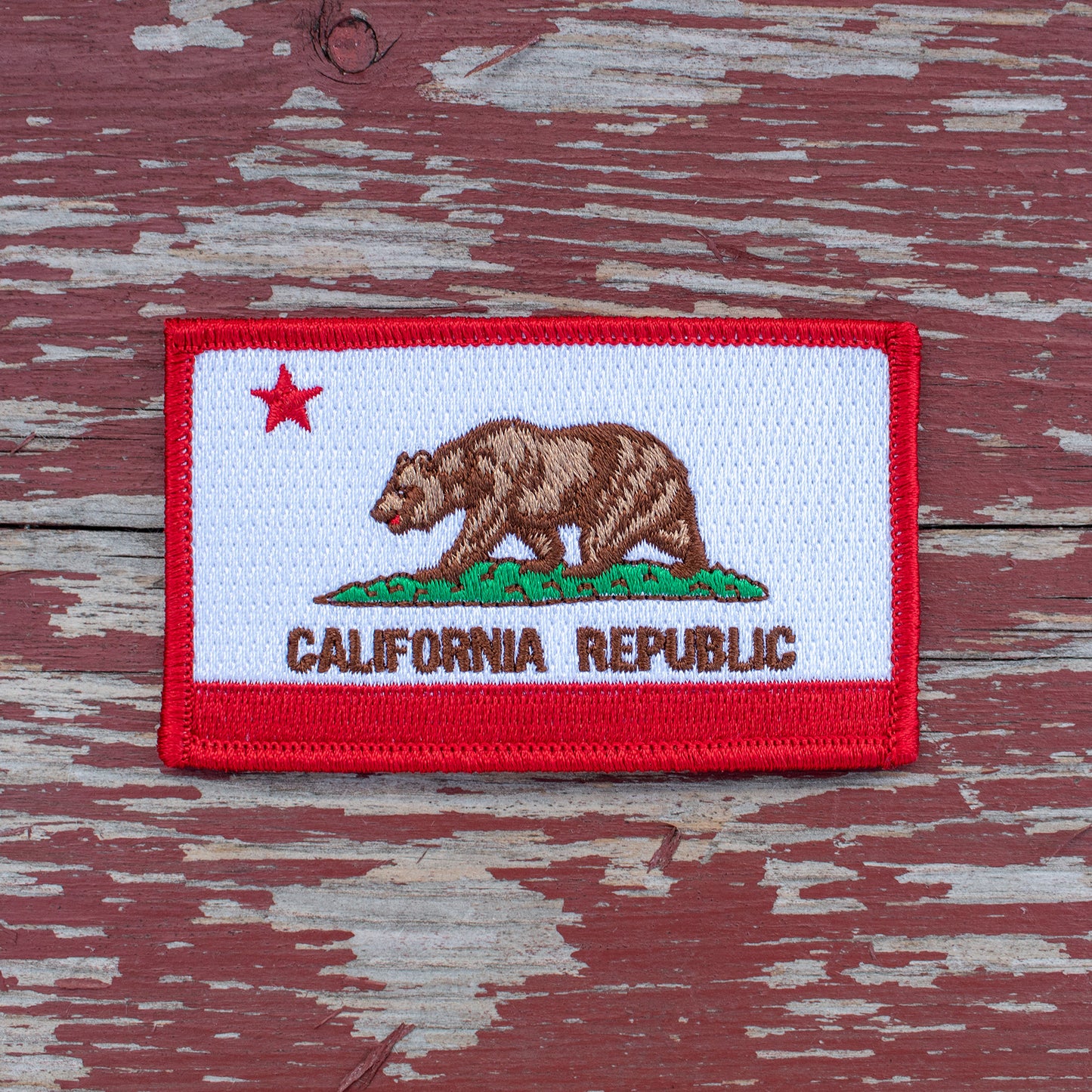 California iron-on flag patch