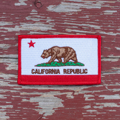 California iron-on flag patch