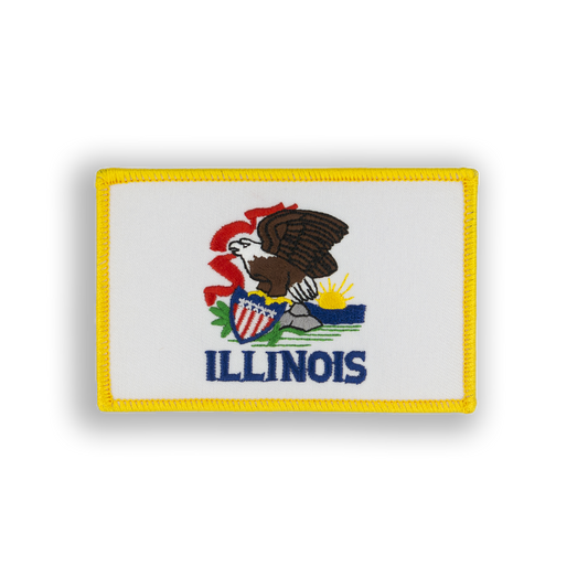 Illinois State Flag embroidered state flag patch