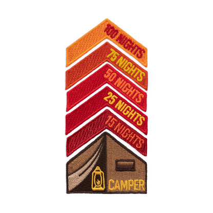 Camping Nights Achievement Patches