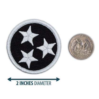 Black tennessee tristar iron-on patch