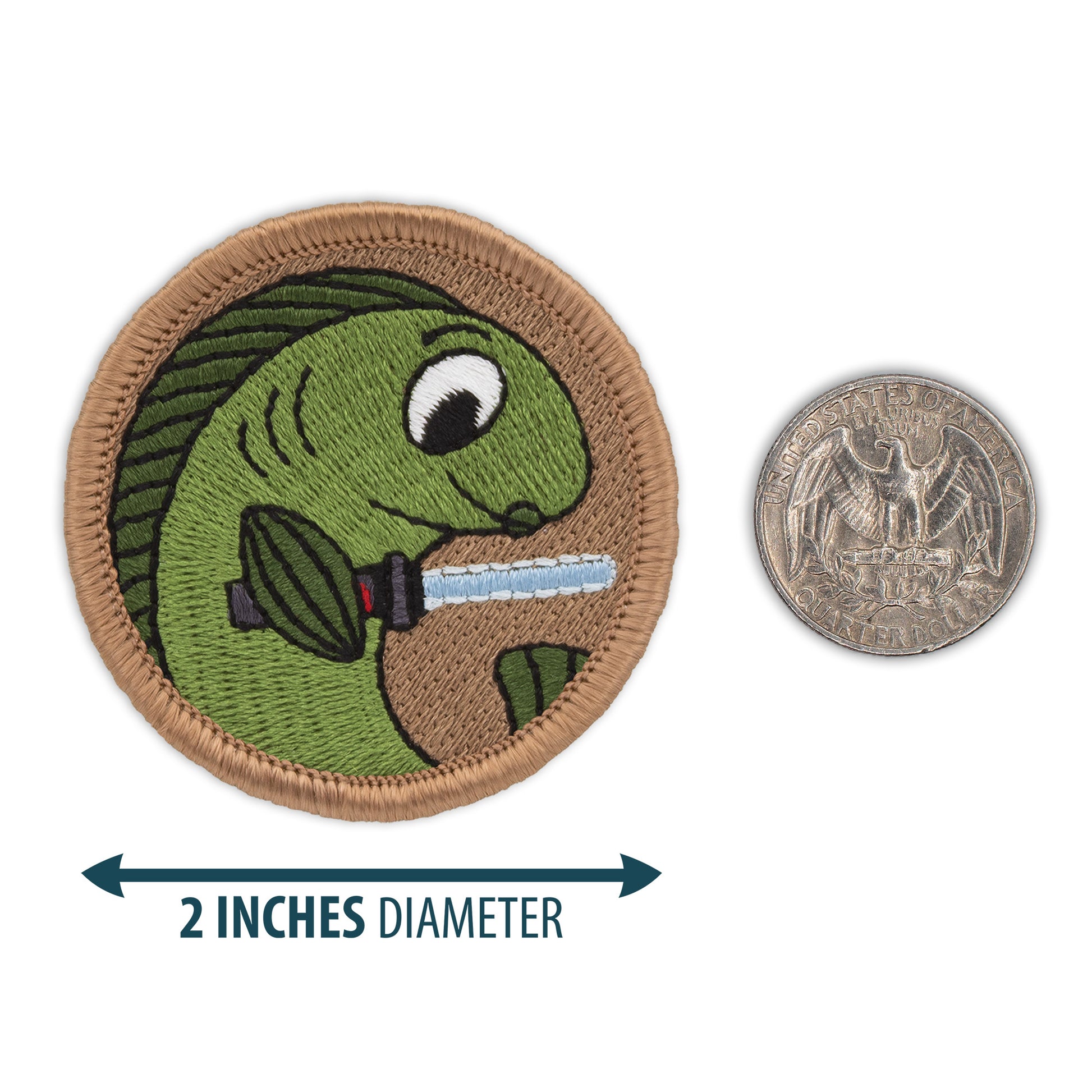 Lightsaber fish 2” embroidered scout patrol patches