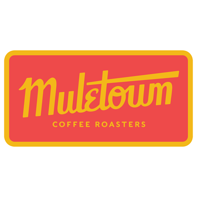 Muletown Coffee Orange & Gold V2 - Custom 4"x2" - Iron-on