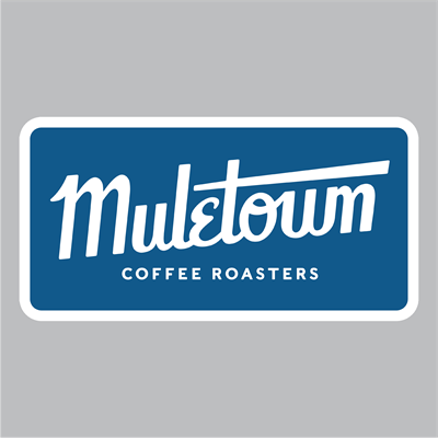 Muletown Coffee Blue & White V4 - Custom 4"x2" Patch - Iron-on