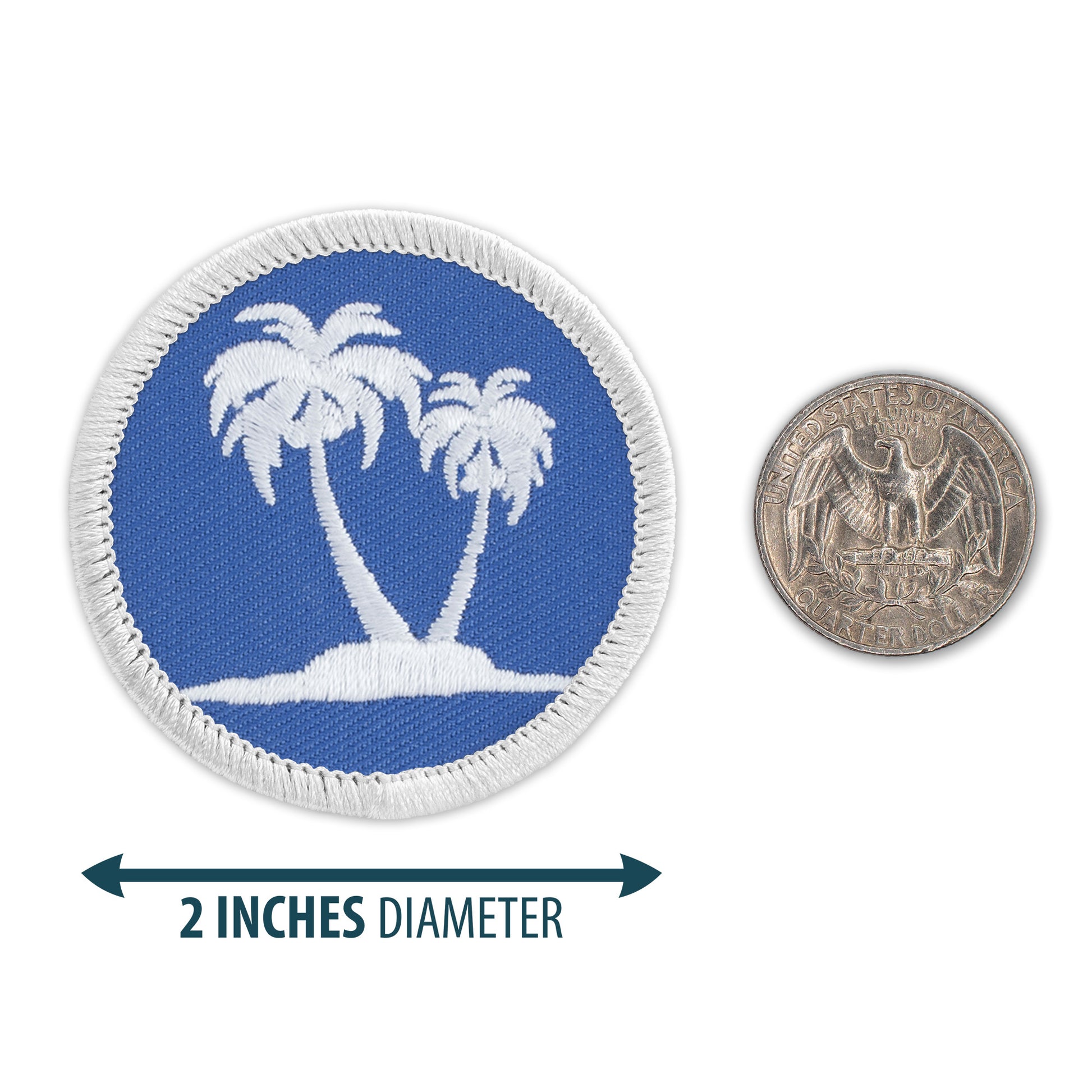 palm tree  2” embroidered patches