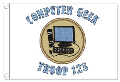 Computer Geek Patrol Flag