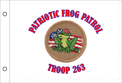 Patriotic Frog Patrol Flag