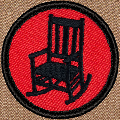 Retro Rocking Chair Patrol Patch - Sew-on Scout Patch