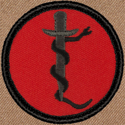 Retro Snake and Dagger (#R012) Ð Scout Patch