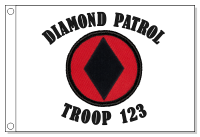 Retro Black Diamond Patrol Flag
