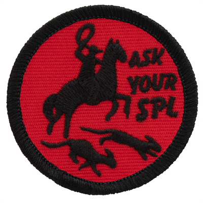 Retro Cat Herders "Ask Your SPL" Patrol Patch - Iron-on Scout Patch