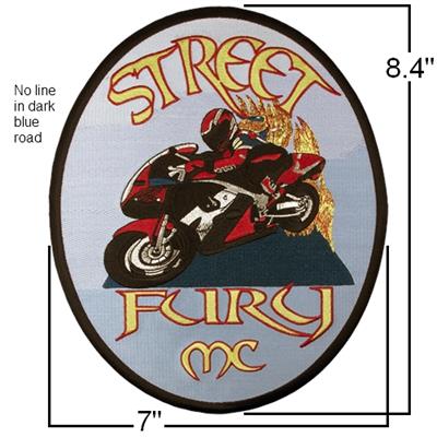 Street Fury MC Jacket-Back Patch - Small