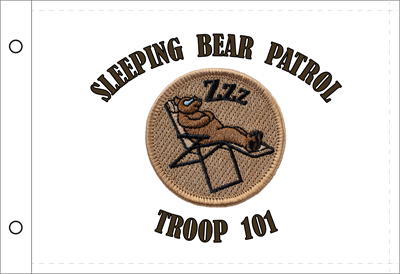 Sleeping Bear in Chair Patrol Flag