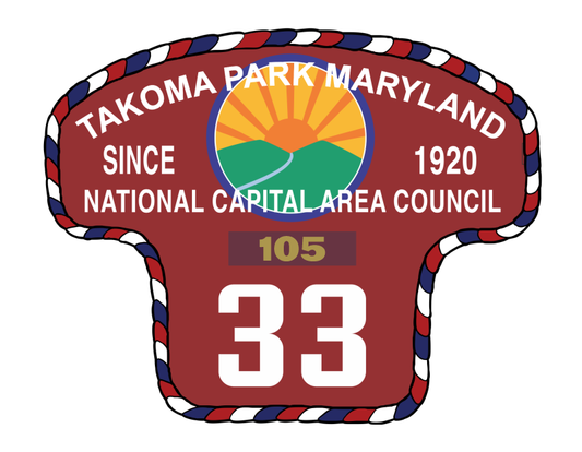 Takoma Park, MD Troop 33 Special Numeral Patch